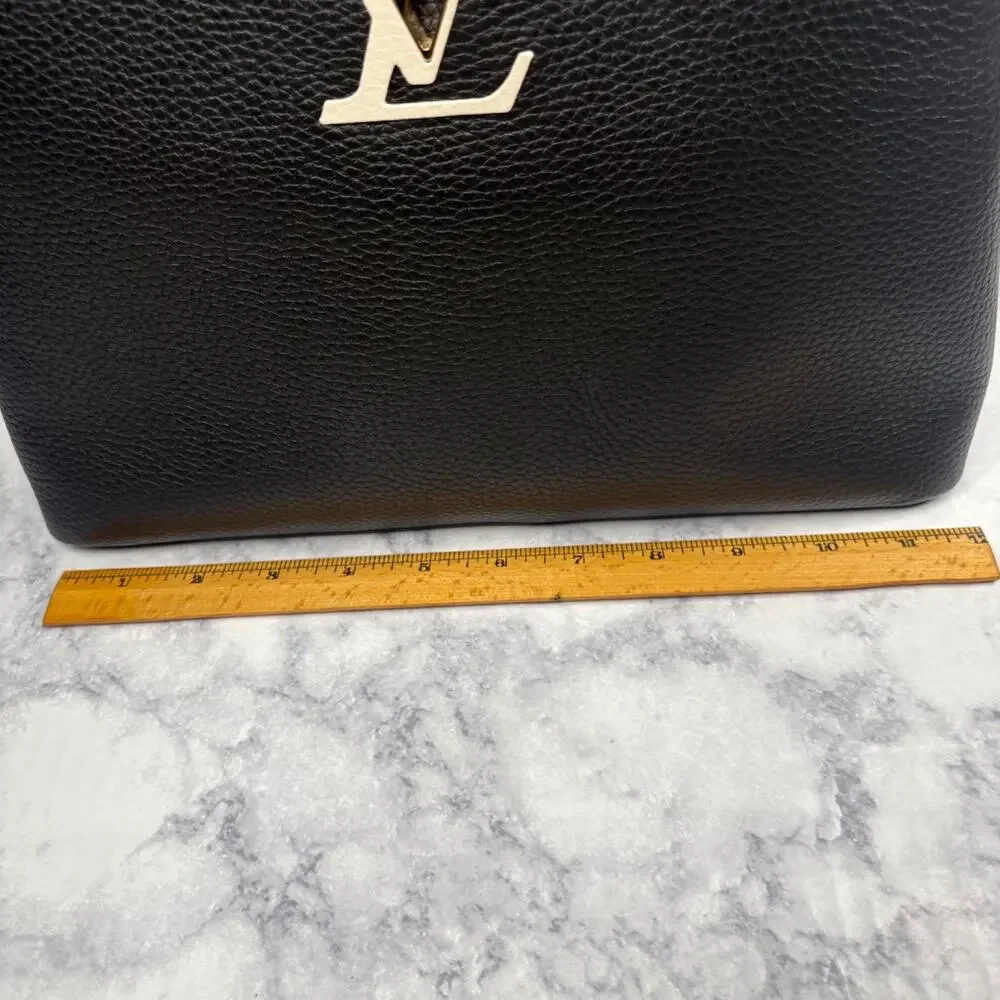 LOUIS VUITTON Capucines MM Black Taurillon Leather Ltd Edition Handle COA Dusty